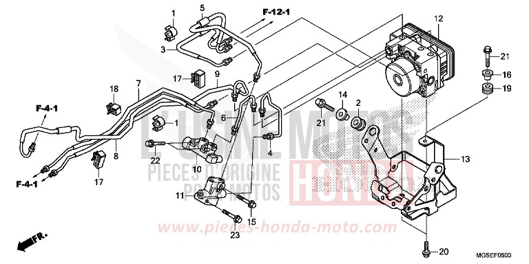 MODULATEUR ABS de NC700S DCT SEAL SILVER METALLIC (NHA14) 2013